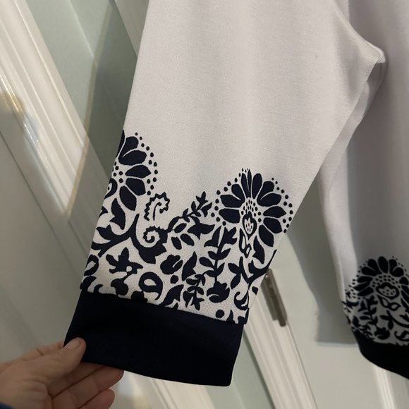 White and Navy Blue Top by Talbots - NWOT - Size 2X - Picture 3 of 6